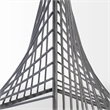 Mercana Risley 8L X 8W Gray Metal Triangular Decorative Object in Gunmetal
