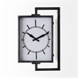 Mercana Hagar Rectangular Large industrial Wall Clock in Black