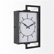 Mercana Hagar Rectangular Large industrial Wall Clock in Black