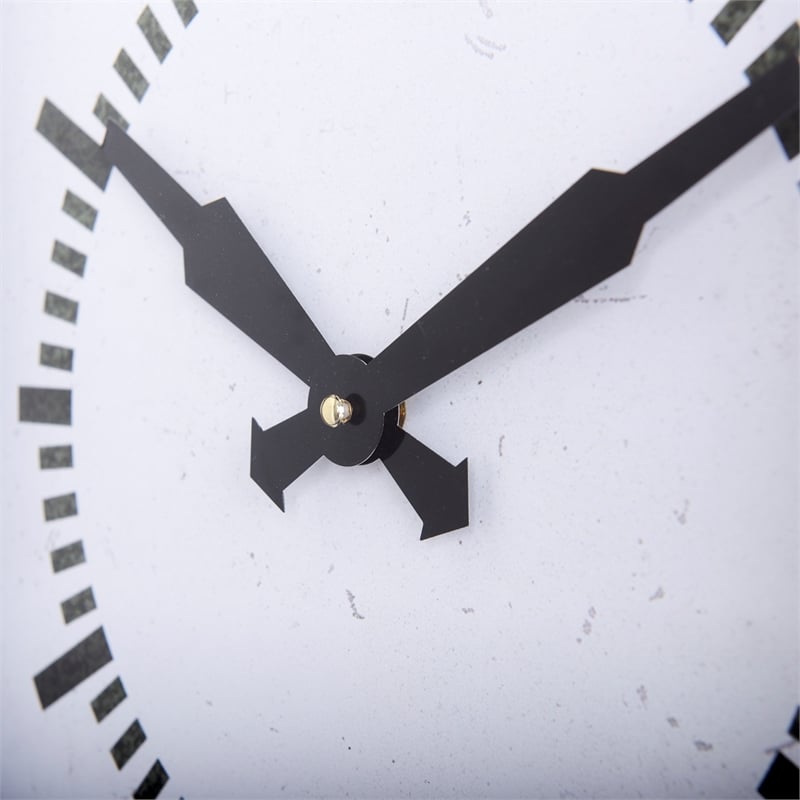 Mercana Hagar Rectangular Large industrial Wall Clock in Black