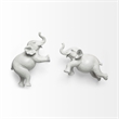 Mercana Maynard Set Of 2 White Elephant Wall Decorations