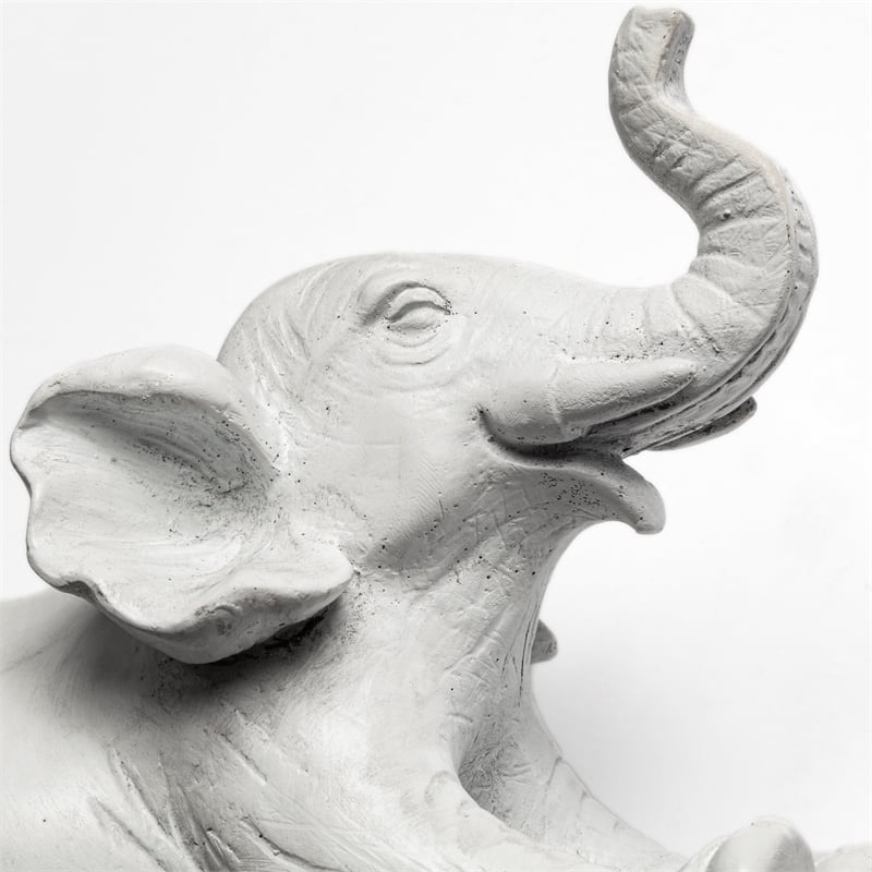 Mercana Maynard Set Of 2 White Elephant Wall Decorations