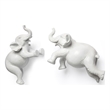 Mercana Maynard Set Of 2 White Elephant Wall Decorations