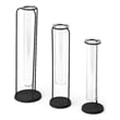 Mercana Beeker Set Of Three Matte Black Metal Test Tube Style Vases