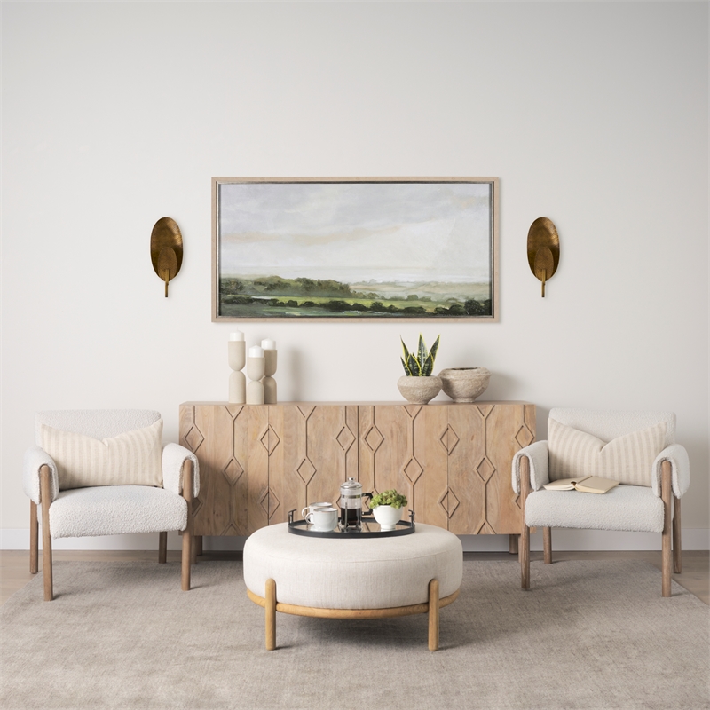 Mercana Clarence 7.0L X 5.3W X 17.0H Metal Hammered Gold Round Wall Sconce