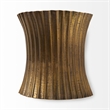 Mercana Letitia 10.5L X 5.5W X 11.0H Gold Hammered Metal Fan Wall Sconce