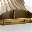 Mercana Letitia 10.5L X 5.5W X 11.0H Gold Hammered Metal Fan Wall Sconce