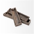 Mercana Vernon Small 24L X 7W Brown Reclaimed Wood Tray