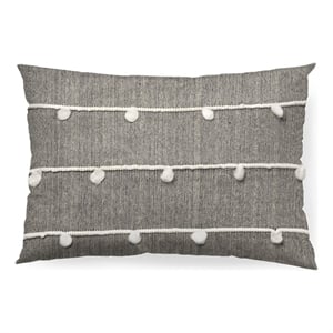 Mercana Linda 13 X 21 Navy And Cream With White Detail Decorative Pillow Cover