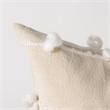 Mercana Erica 20 X 20 Cream With White Detail Decorative Pillow Cover
