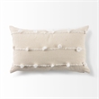 Mercana Erica 13 X 21 Cream With White Detail Decorative Pillow Cover