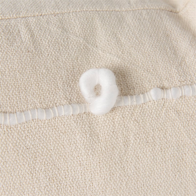 Mercana Erica 13 X 21 Cream With White Detail Decorative Pillow Cover