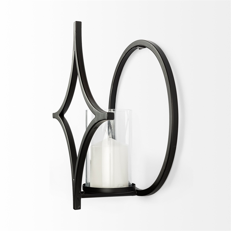 Mercana Lyra I Black Wall Candle Holder