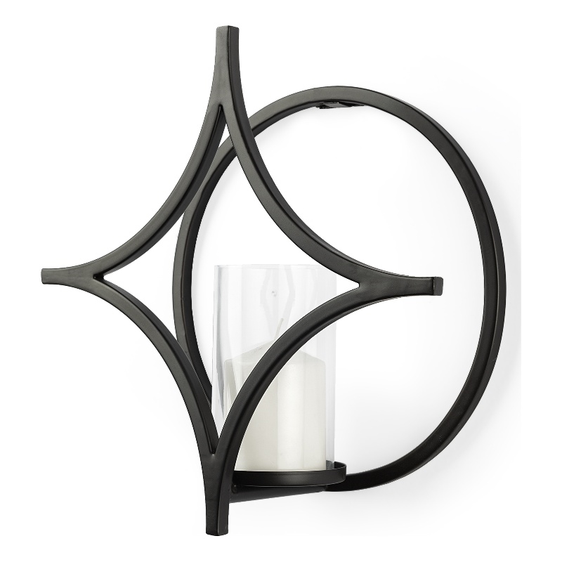 Mercana Lyra I Black Wall Candle Holder