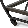 Mercana Chriselle Black Metal And Glass Two Tier Bar Cart