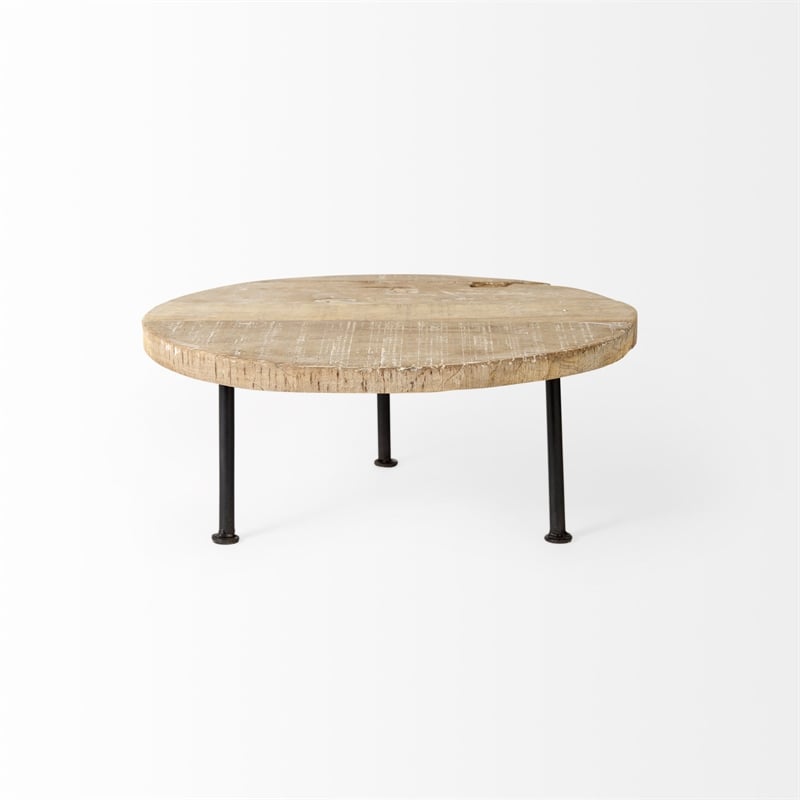 Mercana Cedric Round Decorative Display Stand in Black And Black