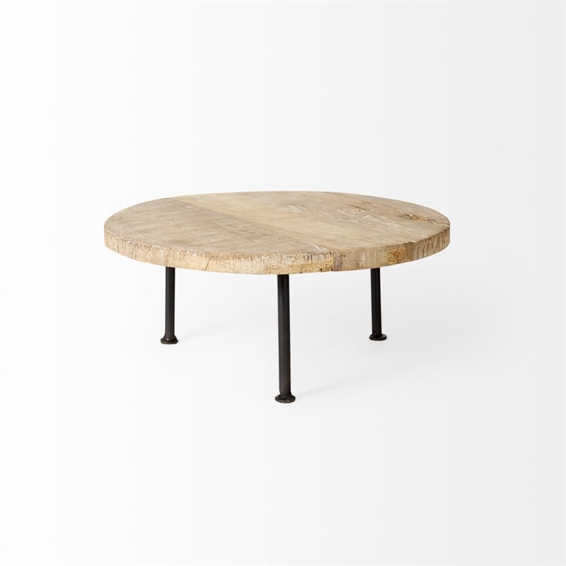 Mercana Cedric Round Decorative Display Stand in Black And Black