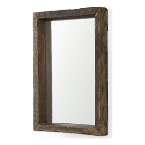 Mercana Gervaise 12L X 2W X 18H Brown Wood Frame Rectangular Wall Mirror