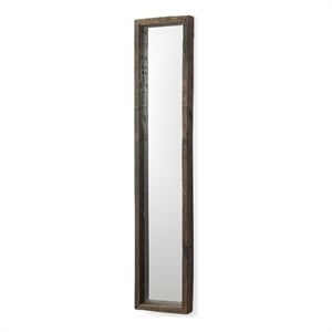 Mercana Gervaise 12L X 2W X 59H Brown Wood Frame Rectangular Wall Mirror