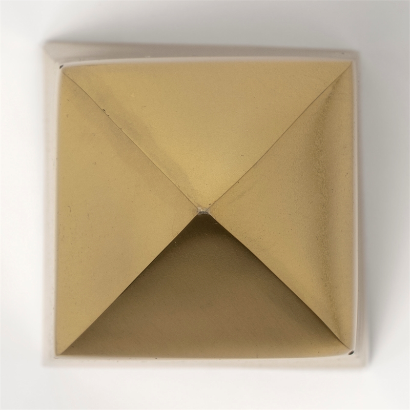 Mercana Giza 4L X 4W Gold Elongated Pyramids (Set Of 2)