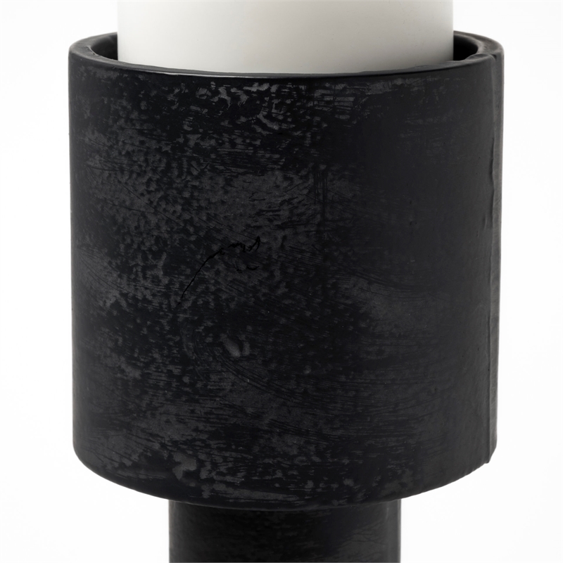 Mercana Bolton I 3.9L X 3.9W X 10.6H Black Metal Table Candle Holders
