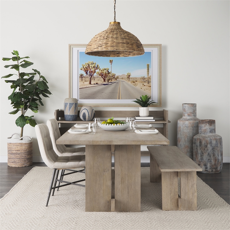Mercana Aida Light Gray Wood Console Table