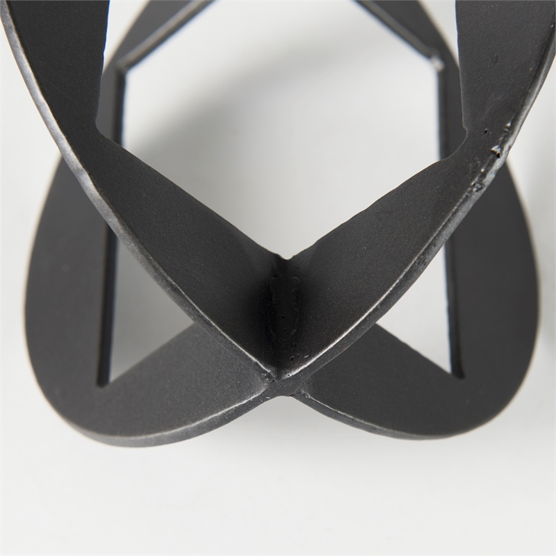 Mercana Cusco Black Iron Small Gunmetal Geometric Decorative Object