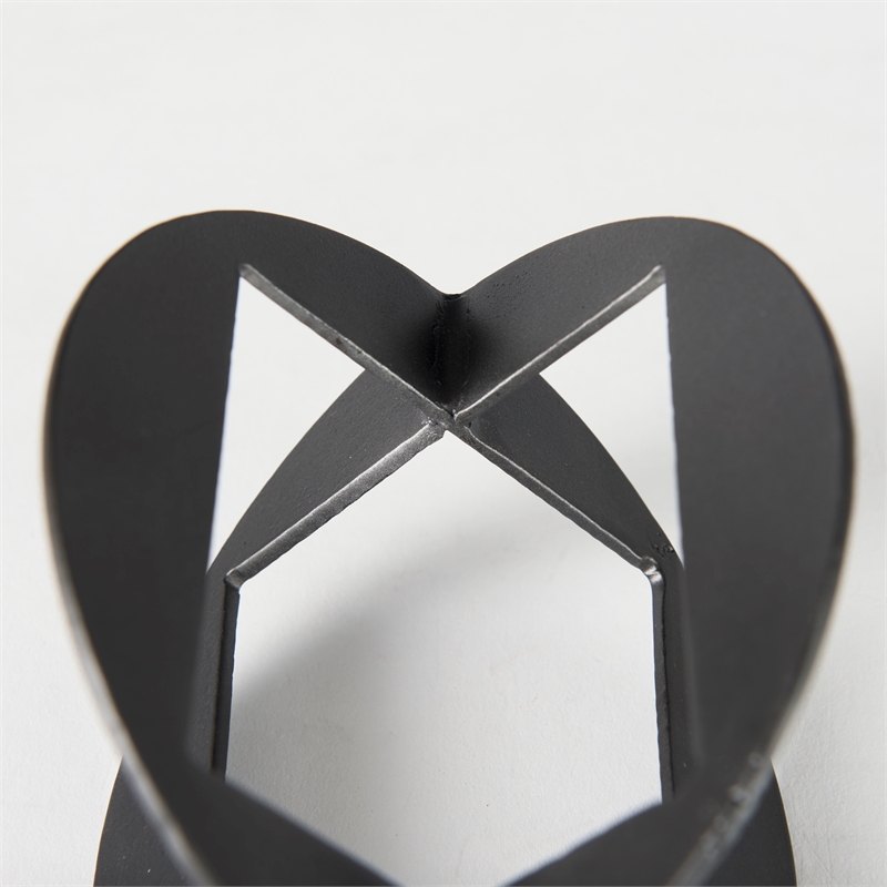Mercana Cusco Black Iron Small Gunmetal Geometric Decorative Object