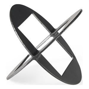 Mercana Cusco Black Iron Small Gunmetal Geometric Decorative Object