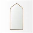 Mercana Giovanna 23.6L X 1.2W X 48.8H Gold Metal Frame Ogee Arch Vanity Mirror