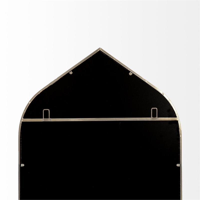 Mercana Giovanna 23.6L X 1.2W X 48.8H Gold Metal Frame Ogee Arch Vanity Mirror