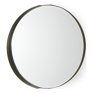 Mercana Adrianna 24.4&quot Gold Metal Round Mirror