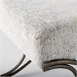Mercana Ayla Dark Gray Fabric Seat W/ Dark Nickel Metal Frame Bench
