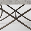 Mercana Ayla Dark Gray Fabric Seat W/ Dark Nickel Metal Frame Bench
