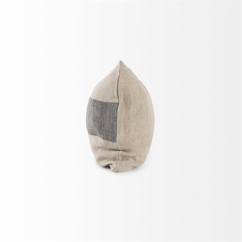 Mercana Raquel 13L X 21W Beige And Black Fabric Plaid Decorative Pillow Cover