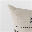 Mercana Thalia Fabric Striped And Fringed Decorative Pillow Cover Black/Beige