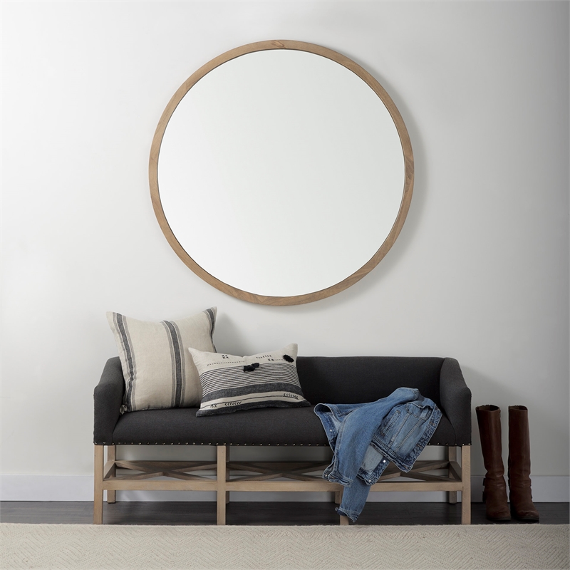 Mercana Thalia Fabric Striped And Fringed Decorative Pillow Cover Black/Beige