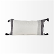 Mercana Kimia Fabric Herringbone Decorative Pillow Cover in White/Black