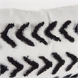Mercana Kimia Fabric Herringbone Decorative Pillow Cover in White/Black