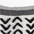 Mercana Kimia Fabric Herringbone Decorative Pillow Cover in White/Black