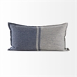 Mercana Aubrielle Gray And Blue Fabric Color Blocked Decorative Pillow Cover