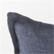 Mercana Aubrielle Gray And Blue Fabric Color Blocked Decorative Pillow Cover