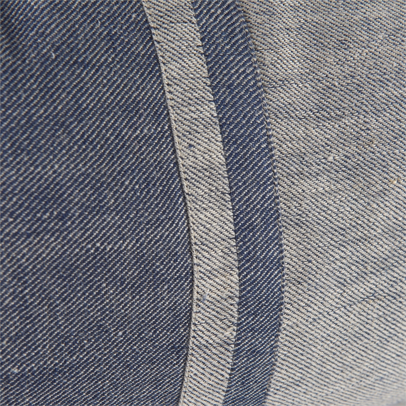 Mercana Aubrielle Gray And Blue Fabric Color Blocked Decorative Pillow Cover