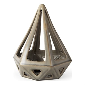 Mercana Hood 7.7L X 7.7W X 9.4H Bronze Geometric Ceramic Object