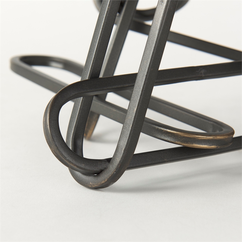 Mercana Henderson 10.4L X 8.3W X 7.7H Black Metal Paperclip Decorative Object
