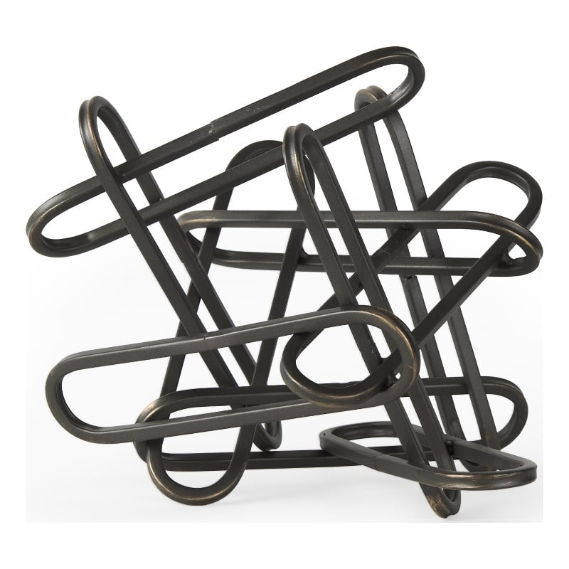 Mercana Henderson 10.4L X 8.3W X 7.7H Black Metal Paperclip Decorative Object
