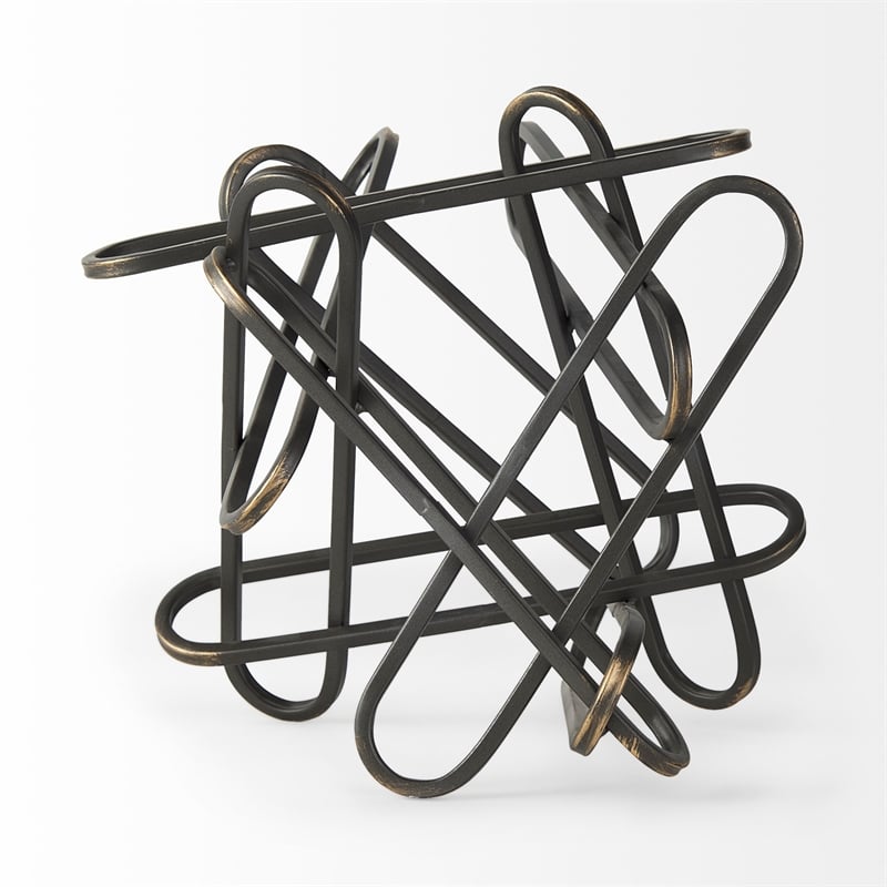 Mercana Henderson 12.2L X 9.1W X 9.1H Black Metal Paperclip Decorative Object