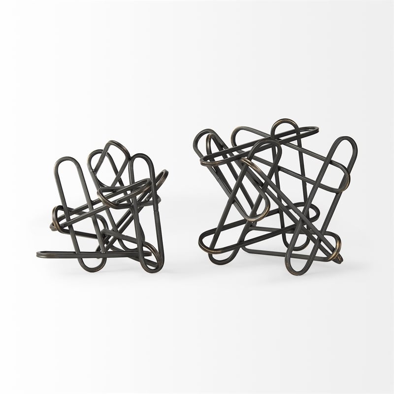 Mercana Henderson 12.2L X 9.1W X 9.1H Black Metal Paperclip Decorative Object