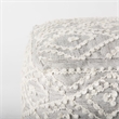 Mercana Farida 6.0L X 16.0W X 16.0H Light Gray Wool And Polyester Patterned Pouf