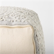 Mercana Farida 6.0L X 16.0W X 16.0H Light Gray Wool And Polyester Patterned Pouf